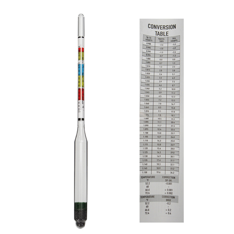 Wine Beer Cider - Triple Scale Hydrometer เบียร์และไวน์บ้านหัตถกรรมไซเดอร์ทำเบียร์ไวน์คุณภาพสูง Brewer Built