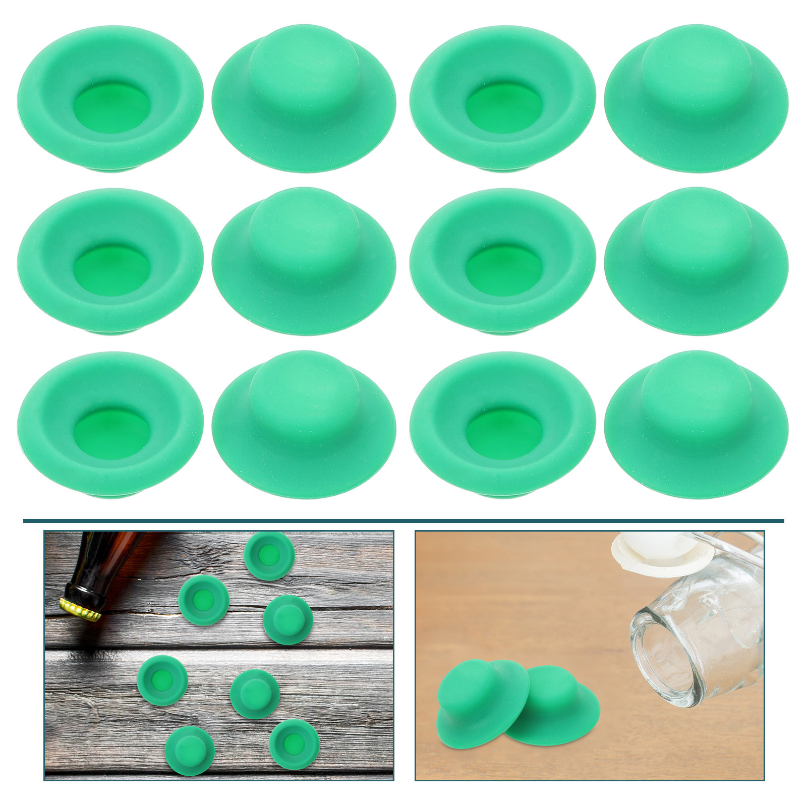 Bottle Stopper Set - 20 ชิ้น ชุดซีลยางซิลิโคนสำหรับขวดฝาสวิง ป้องกันการรั่วซึม ปิดผนึกแน่นสนิท ฝาปิดขวดเครื่องดื่ม