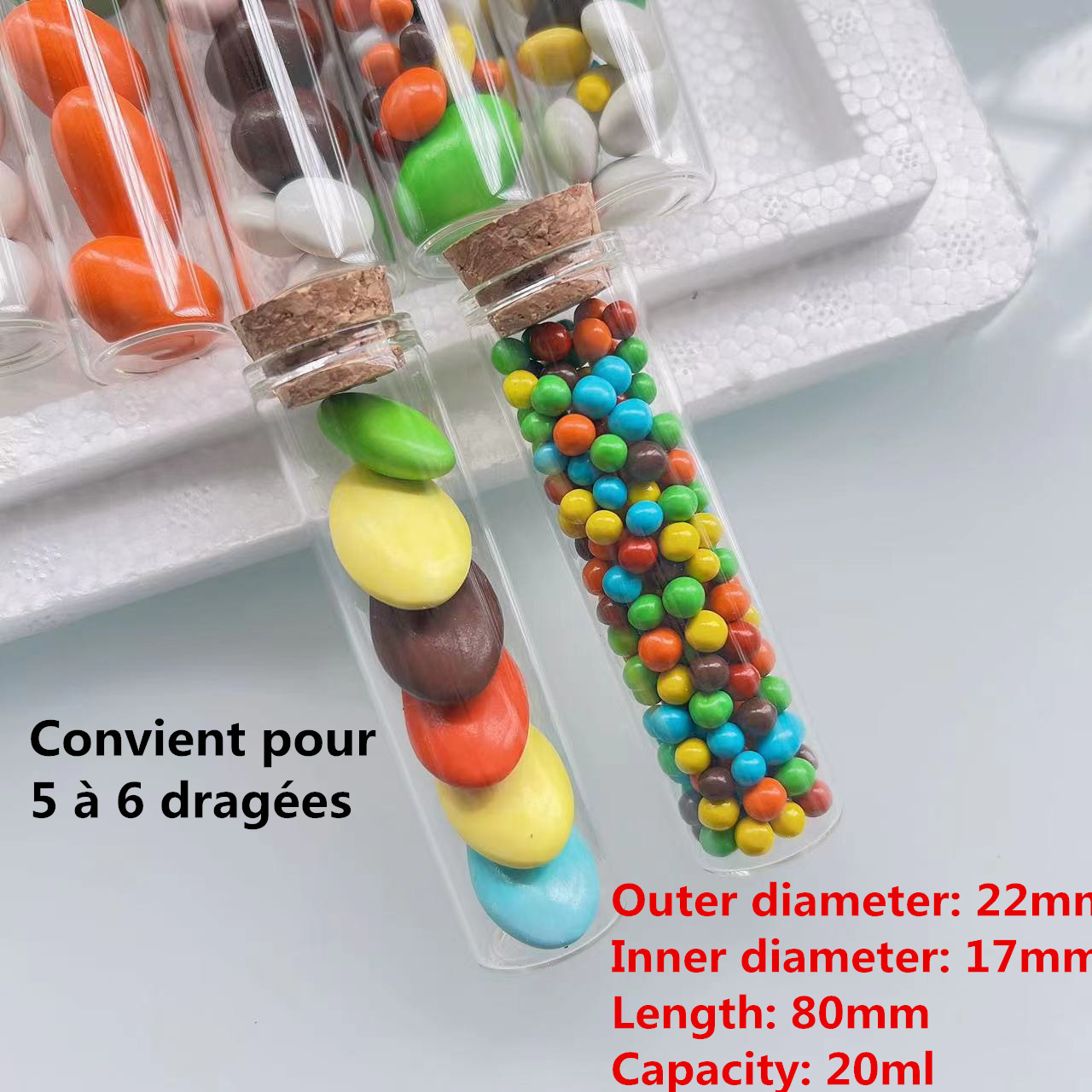 Bottle Stopper Set - 50ชิ้น/ล็อตแก้วขวด22*80มม.หลอดทดสอบ Cork Stopper Mini เครื่องเทศขวดคอนเทนเนอร์ขนาดเล็ก DIY