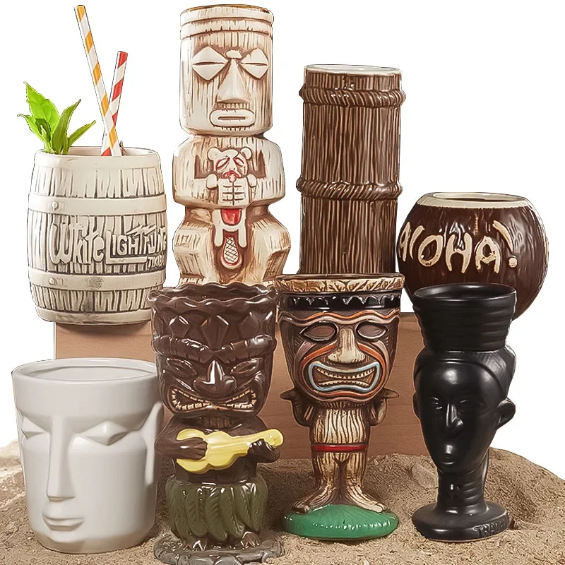 แก้วฮาวาย Tiki 60ชนิดแก้วค็อกเ - Wine Beer Cocktail บทวิจารณ์และราคา