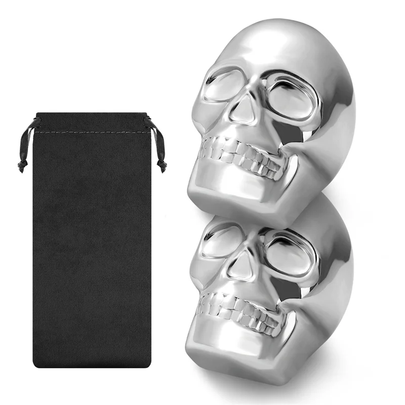 หินวิสกี้รูปหัวกะโหลก 2 ชิ้น ใ - Wine Beer Whiskey บทวิจารณ์และราคา