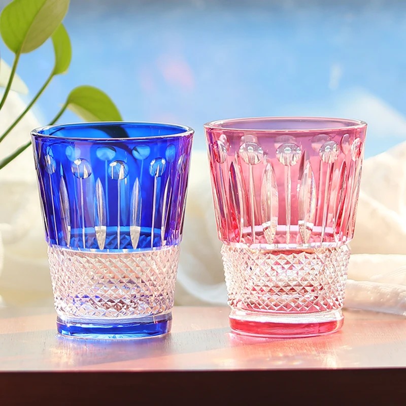 แก้ววิสกี้คริสตัลหลากสีแกะสลัก - Wine Beer Jp บทวิจารณ์และราคา