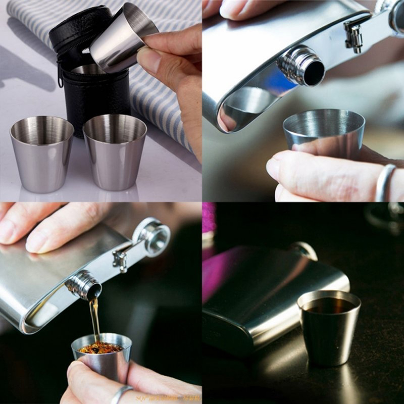 4/6Pcs ถ้วยสแตนเลส MINI Shot แ - Wine Beer Glass Set บทวิจารณ์และราคา