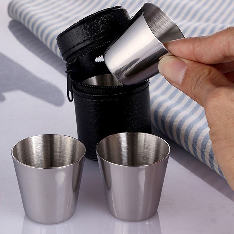 4/6Pcs ถ้วยสแตนเลส MINI Shot แ - Wine Beer Glass Set บทวิจารณ์และราคา