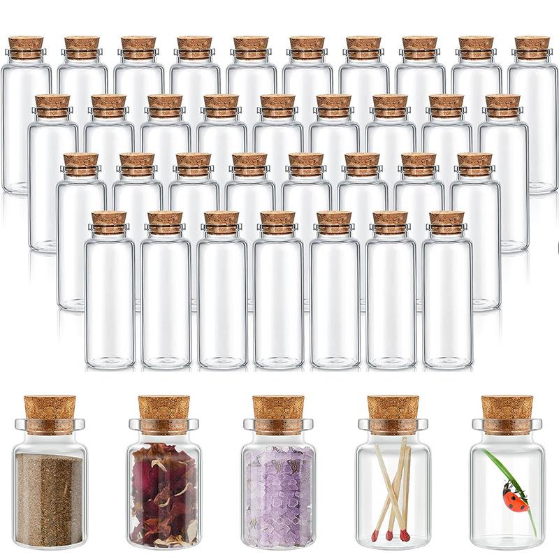 10Pcs ขวดแก้วใส Cork Stopper J - Bottle Stopper Set บทวิจารณ์และราคา