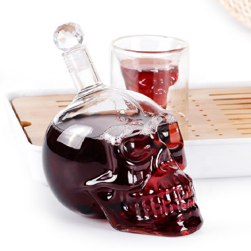 Creative Skull Head Decanter ข - Wine Beer Glass Set บทวิจารณ์และราคา