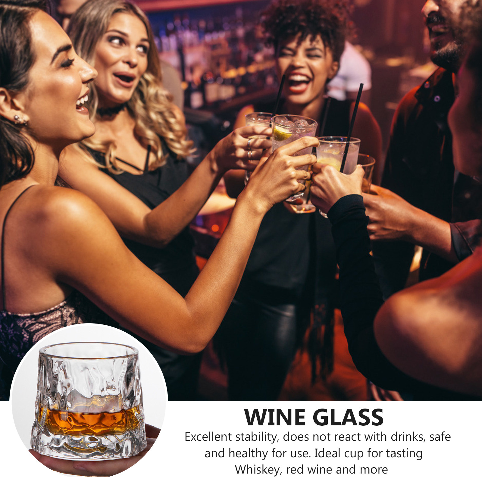 แก้วไวน์แบบมีลายตอก 1 ใบ แก้วว - Wine Beer Whiskey บทวิจารณ์และราคา